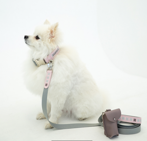 Clover Collar - Pink Gray